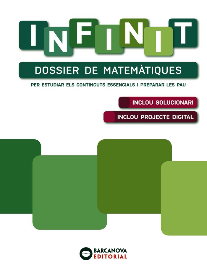✅ DOSSIER MATEMATIQUES INFINIT PAU NB 2022 CAT/BAL I SABAN, DOLORS / MARTINEZ, JUAN CARLOS / I BARCANOVA EDITORIAL (CATALUÑA) I 9788448953645 Imagen principal del producto