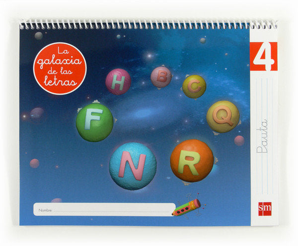 LECTOESCRITURA 5AÑOS GALAXIA 4 PAUTA 12 LETRAS SMLEN05EI | AA,VV | 9788467554700 (Sm) Imagen principal del producto