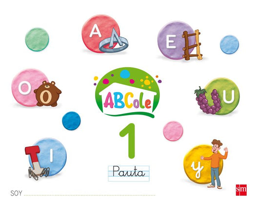 CUADERNO LECTOESCRITURA 1 ABCOLE 17 3 AÑOS PAUTA | Varios Autores | 9788467592207 (Sm)