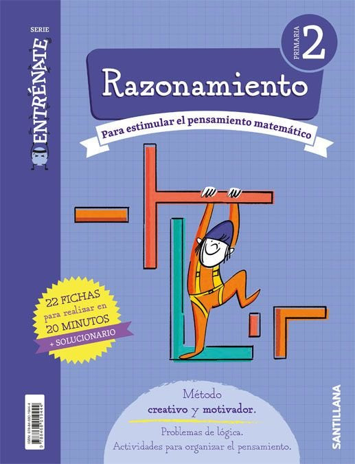CUADERNO RAZONAMIENTO 2º de Primaria ENTRENATE 18 | AA,VV | 9788468019444 (Santillana) Imagen principal del producto