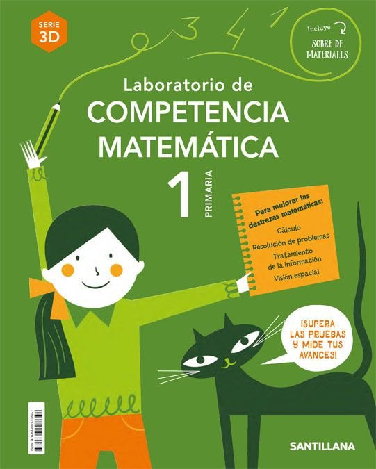 LABORATORIO COMPETENCIA MATEMATICA 1oEP 3D 20 ENTRENATE | AA,VV | 9788468027647 (Santillana) Imagen principal del producto