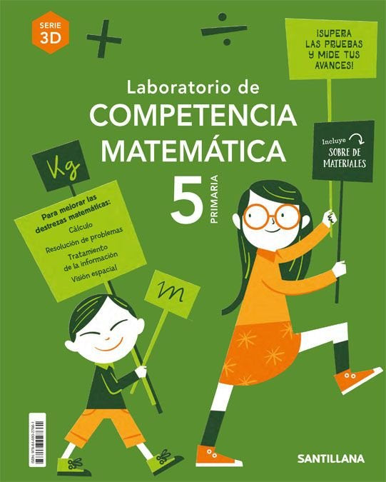 LABORATORIO DE COMPETENCIA MATEMATICA SERIE 3D 5 PRIMARIA | Varios autores | 9788468027661 (Santillana) Imagen principal del producto