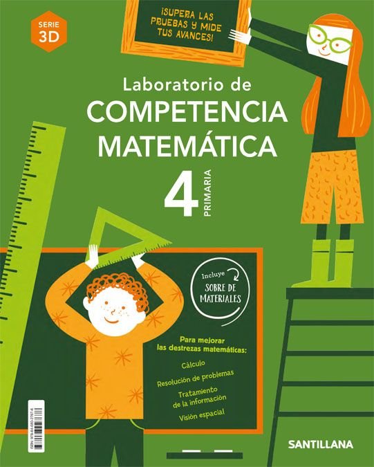 LABORATORIO DE COMPETENCIA MATEMATICA SERIE 3D 4 PRIMARIA | Varios autores | 9788468027678 (Santillana) Imagen principal del producto