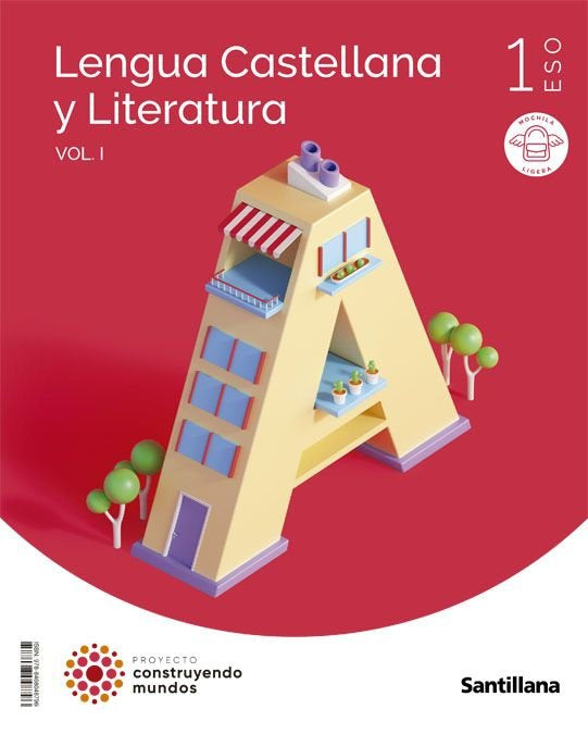 Lengua Literatura 1º ESO M, Ligera Murcia 24 Construy, Mundos (Santillana) - 9788468048796
