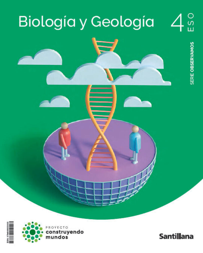✅ BIOLOGIA Y GEOLOGIA 4º ESO OBSERVAMOS CONSTRUYENDO MUNDOS ED 2023 VV.AA. SANTILLANA - 9788468050003 Imagen principal del producto