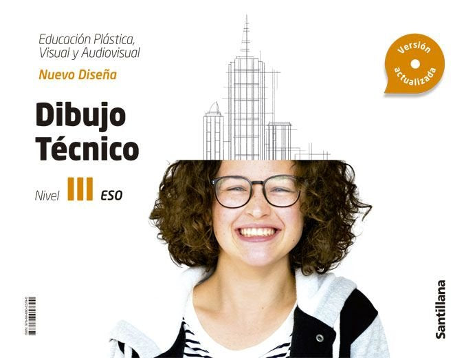 CUADERNO EDUCACION PLASTICA, VISUAL Y AUDIOVISUAL DIBUJO TECNICO SERIE NUEVO DISEÑA NIVEL III ESO | Varios autores | 9788468053790 (SANTILLANA) Imagen principal del producto