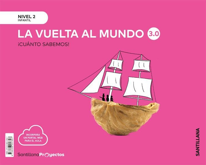 CUANTO SABEMOS 3,0 2 LA VUELTA AL MUNDO 4AÑOS 20 | AA,VV | 9788468057897 (Santillana) Imagen principal del producto