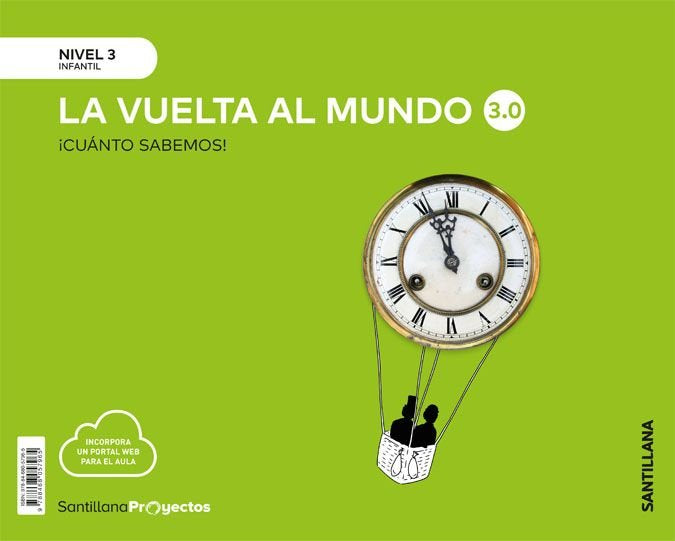 CUANTO SABEMOS 3,0 3 LA VUELTA AL MUNDO 5AÑOS 20 | AA,VV | 9788468057965 (Santillana) Imagen principal del producto