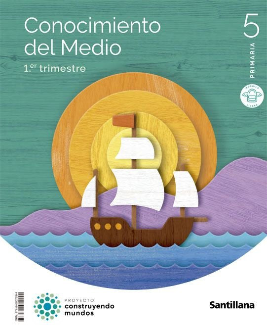 CONOCIMIENTO DEL MEDIO MOCHILA LIGERA 5 PRIMARIA CONSTRUYENDO MUNDOS | Varios autores | 9788468072944 (Santillana)