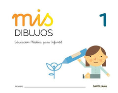 MIS DIBUJOS 1 3AÑOS EI 14 SANEA03EI | Varios Autores | 9788468087054 (Santillana)