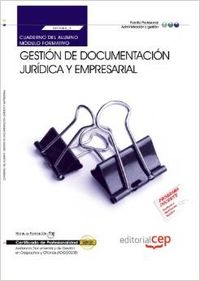 Cuaderno alumno Gestion documentacion juridica y empresarial (MF0988_3) Certificados profesionalidad Imagen principal del producto