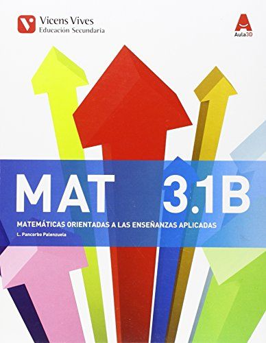 Matemáticas 3º ESO Valencia 3, 1 B Aplic, 15 Aula 3D VICMAT33ES (Vicens Vives) - 9788468209463