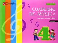 Cuaderno Música 4º EP +cd 13 VICMU14EP (Vicens Vives) - 9788468214191
