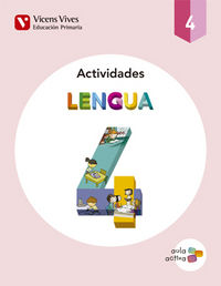Cuaderno Lengua 4º EP Trimestres 15 Aula Activa VICLEN14EP (Vicens Vives) - 9788468229676