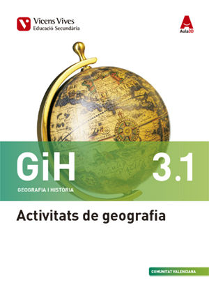 Quadern Geografía Historia 3º ESO Valencia 15 Aula 3D (Vicens Vives) - 9788468232874