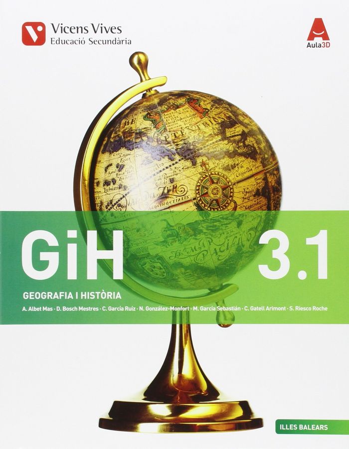 Geografía Historia 3º ESO 3, 1/3, 2 Baleares 16 AUL3DVICCSO33ES (Vicens Vives) - 9788468234502