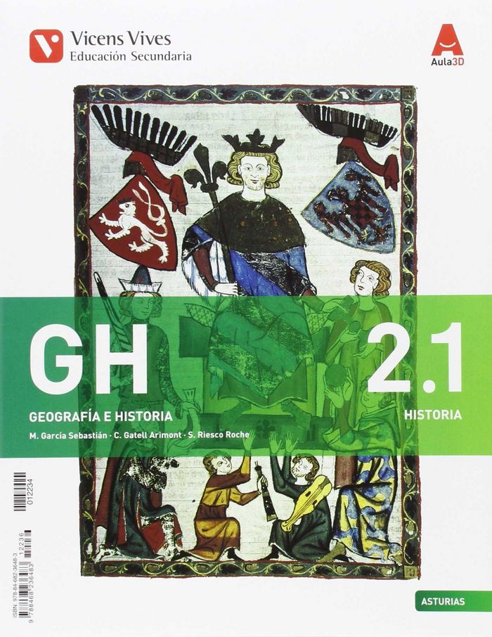 Geografía Historia 2º ESO 2, 1/2, 2 Asturias 16 Aula 3D (Vicens Vives) - 9788468236483