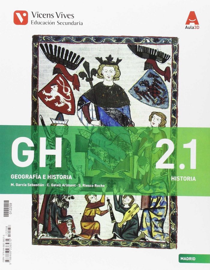Geografía Historia 2º ESO Madrid 16 Aula 3D 2, 1/2, 2 (Vicens Vives) - 9788468236575