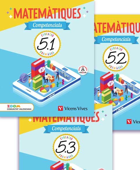 Quadern Matemàtiques Competenc, 5º EP Valen, 19 Zoom (Vicens Vives) - 9788468263311