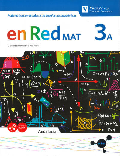 Matemáticas Academicas 3º ESO Andalucía 20 en Red (Vicens Vives) - 9788468272689