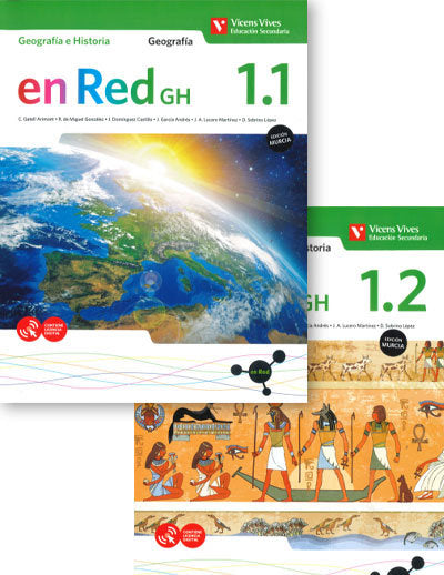 Geografía Historia 1º ESO 1, 1-1, 2 Murcia 20 en Red (Vicens Vives) - 9788468273358