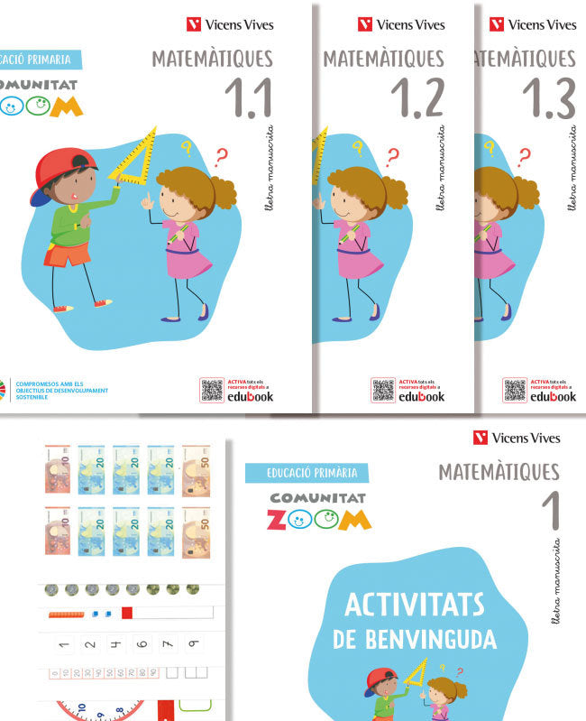 MATEMATIQUES 1oEP TRIM CATALAN MANUSCRITO COMUNITAT ZOOM 22 | | 9788468280585 (Vicens Vives) Imagen principal del producto