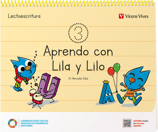 APRENDO CON LILO Y LILA CUADERNO 3 EI4 22 | | 9788468282879 (Vicens Vives)