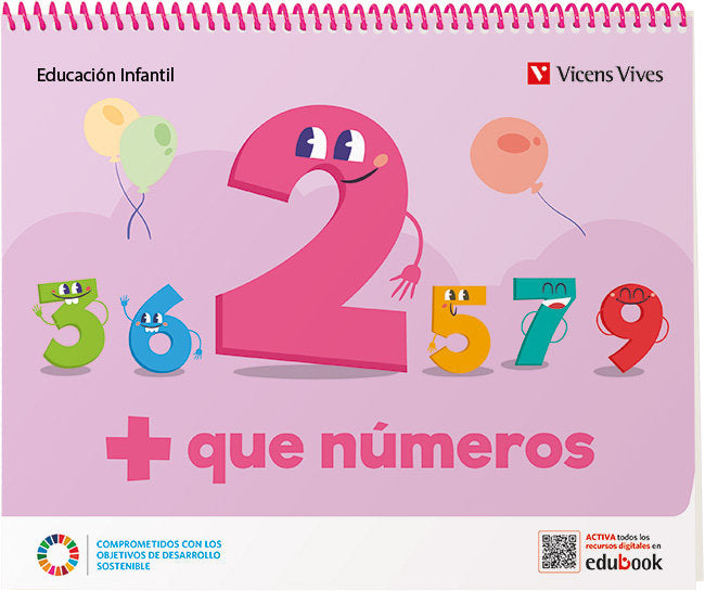 MAS QUE NUMEROS CUADERNO 2 EI 3 AÑOS 22 | Varios Autores | 9788468282954 (Vicens Vives)