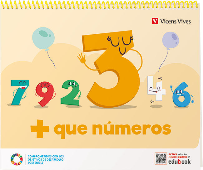 MAS QUE NUMEROS CUADERNO 3 EI 3 AÑOS 22 | Varios Autores | 9788468282961 (Vicens Vives) Imagen principal del producto