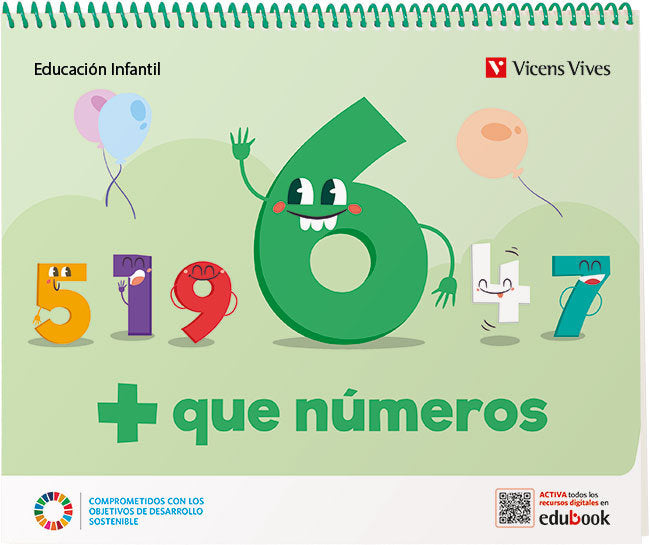 MAS QUE NUMEROS CUADERNO 6 EI4 22 | | 9788468282992 (Vicens Vives) Imagen principal del producto