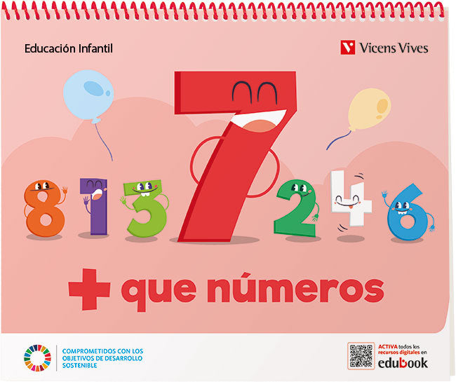 MAS QUE NUMEROS CUADERNO 7 EI5 22 | | 9788468283005 (Vicens Vives) Imagen principal del producto