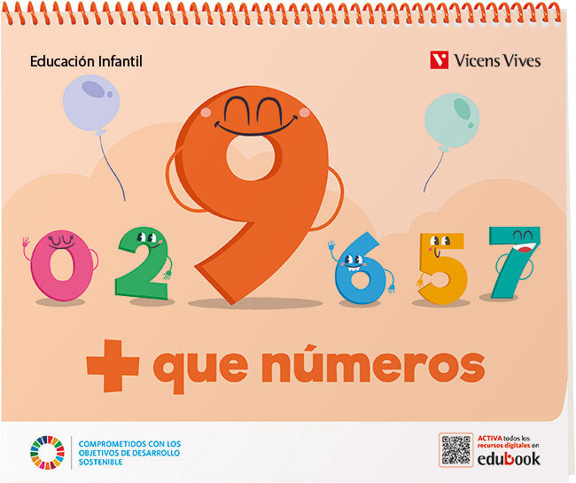 MAS QUE NUMEROS CUADERNO 9 EI5 22 | | 9788468283029 (Vicens Vives) Imagen principal del producto