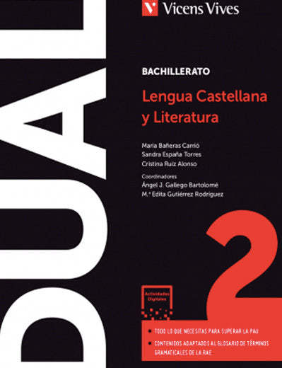 ✅ LENGUA LITERATURA 2ºNB CATAL,21 DUAL +DIGITAL+ACTIVIDADES I AA,VV I VICENS VIVES I 9788468283791 Imagen principal del producto