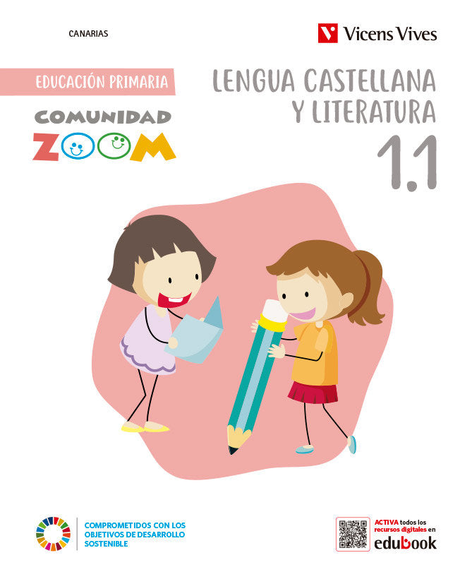 Lengua 1º EP Trim, Canarias + Act, Bienvenida Comunidad Zoom (Vicens Vives) - 9788468283975