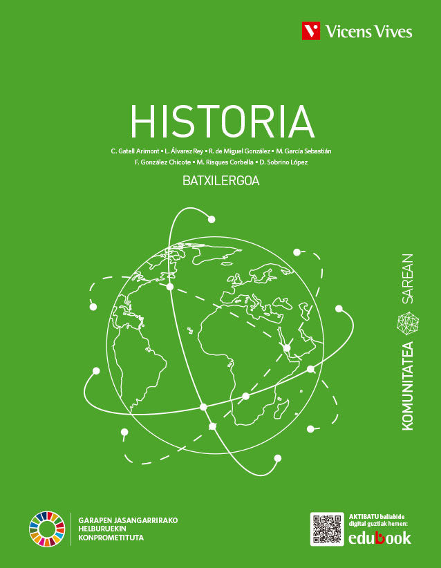 ✅ HISTORIA DE ESPAÑA 2ºBACH (KOMUNITATEA SAREAN) 23 I EQUIPO EDITORIAL I VICENS VIVES I 9788468295596 Imagen principal del producto