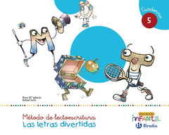 LETRAS DIVERTIDAS CUAD,5 EI 4AÑOS 16 LECTOESCRITURA | AA,VV | 9788469611463 (Bruño)