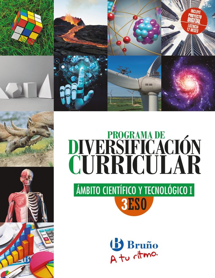 ✅DIVERSIFICACIÓN CURRICULAR ÁMBITO CIENTÍFICO Y TECNOLÓGICO 3º ESO A TU RITMO - 9788469633014 Imagen principal del producto