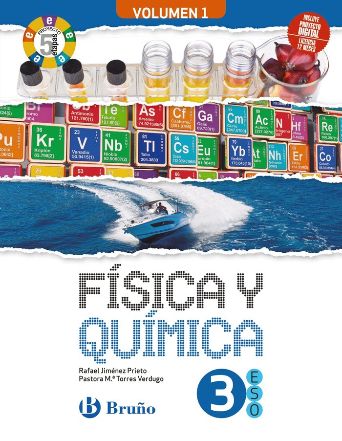 Física y Química 3ºESO 3 volúmenes Proyecto 5 etapas | Varios autores | 9788469633335 (BRUÑO) Imagen principal del producto