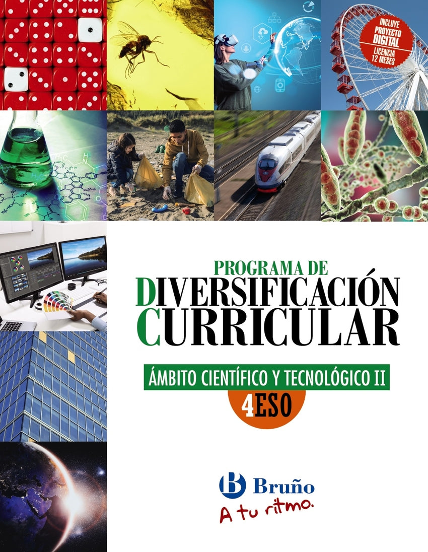 ✅ Diversificación Curricular Ámbito Científico y Tecnológico 4 ESO A tu ritmo - 9788469634127 Imagen principal del producto