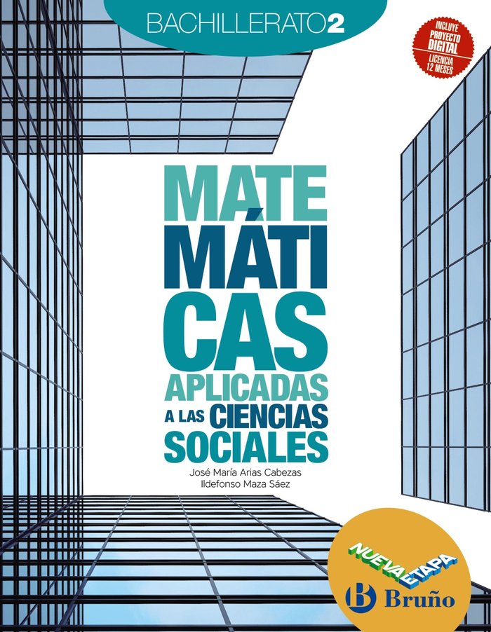 ✅ MATEMATICAS APL,CC,SOCIALES 2ºBACH 23 I ARIAS CABEZAS, JOSE MARIA/MAZA SAEZ, ILD I BRUÑO I 9788469634226 Imagen principal del producto
