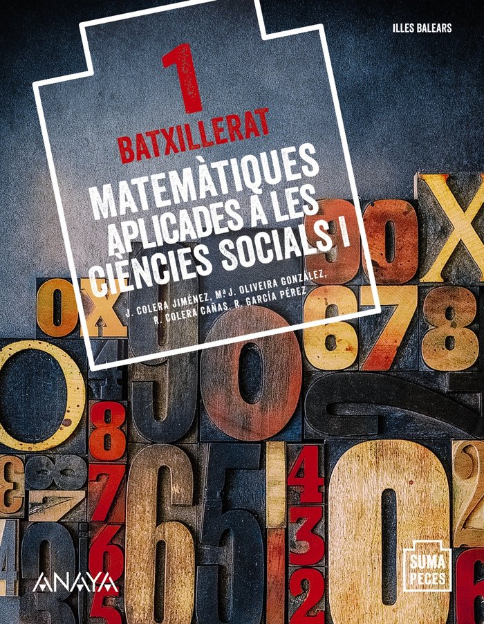 ✅ MATEMATIQUES CCSS 1ºNB BALEARES 20 SUMA PECES I AA,VV I ANAYA TEXTO I 9788469873007
