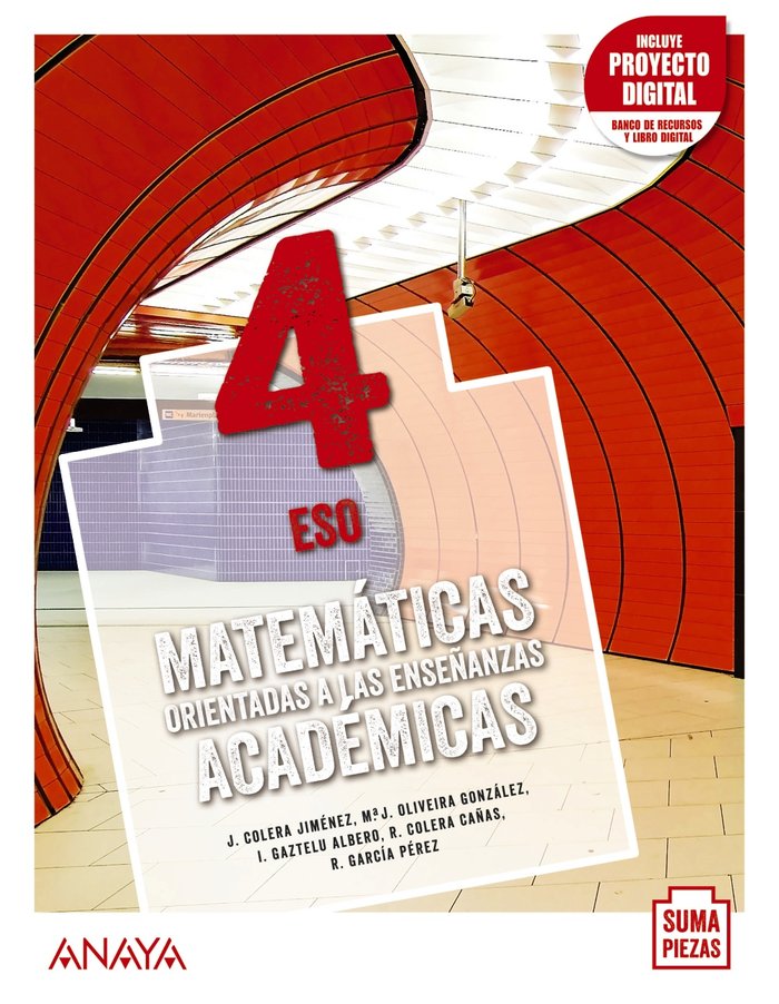 Matemáticas orientadas a las Enseñanzas Académicas 4. + Dual focus. | Varios autores | 9788469879313 (ANAYA TEXTO) Imagen principal del producto