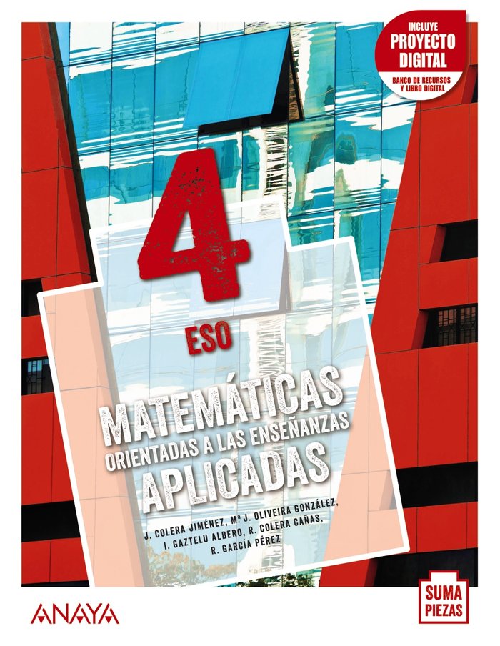 Matemáticas orientadas a las Enseñanzas Aplicadas 4. + Dual focus. | Varios autores | 9788469879405 (ANAYA TEXTO) Imagen principal del producto