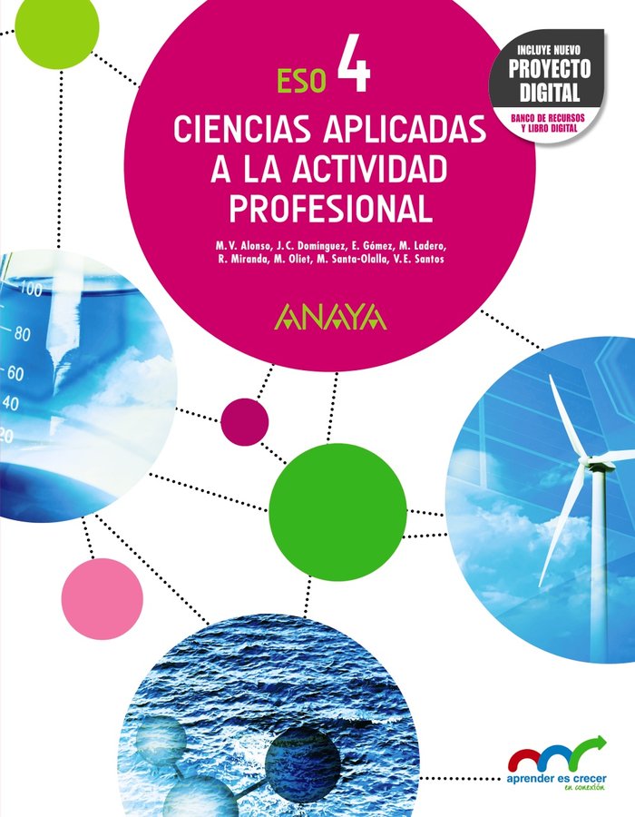 Ciencias Aplicadas a la Actividad Profesional 4. NUEVO PROYECTO DIGITAL. | Varios autores | 9788469884096 (ANAYA TEXTO)