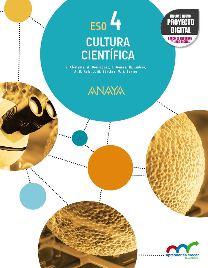 Cultura Científica 4. NUEVO PROYECTO DIGITAL. | Varios autores | 9788469888520 (ANAYA TEXTO)