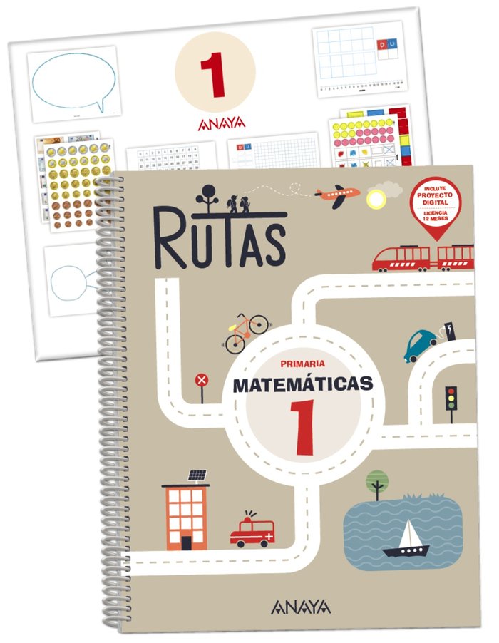 MATEMATICAS 1oEP RUTAS 22 | PELLICER IBORRA, CARMEN | 9788469893463 (Anaya Texto) Imagen principal del producto