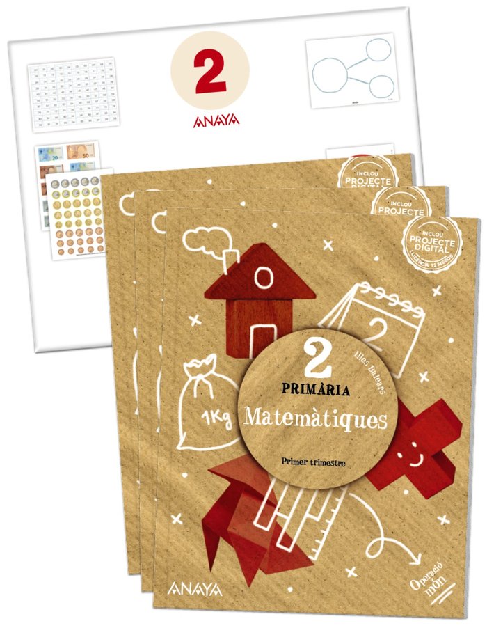 MATEMATIQUES 2º de Primaria CATALAN 22 OPERACION MUNDO MANIPULATIVO | CARVAJAL SANCHEZ, ANA ISABEL/DE LA ROSA | 9788469894224 (Anaya Texto)