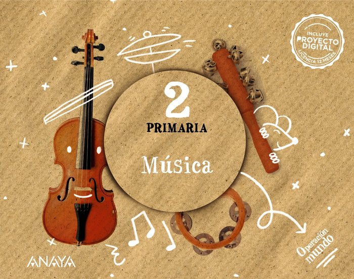 MUSICA 2º de Primaria OPERACION MUNDO 22 | CIFUENTES PADRINO, ALFONSO/F, GANCEDO HU | 9788469896969 (Anaya Texto) Imagen principal del producto