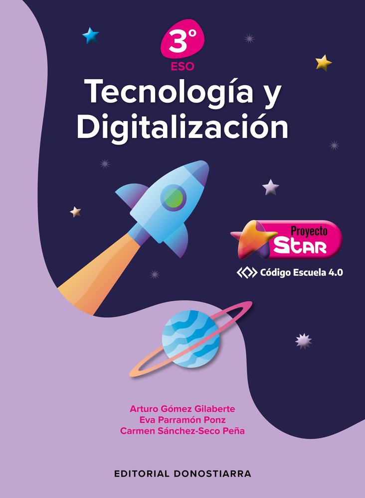 Tecnología Digitaliz, 3º ESO Cod, Escuela 4, 0 26 Proy, Star (Donostiarra) - 9788470637360