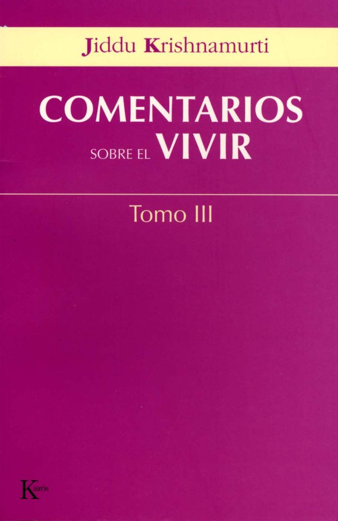 COMENTARIOS SOBRE EL VIVIR TOMO3 - 9788472456051 Imagen principal del producto